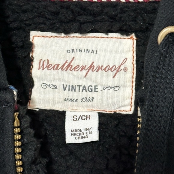 Weatherproof mens winter jacket with hood, size small, warm fleece lining, black - Picture 5 of 10